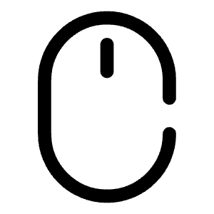 Mouse Minimalistic Icon from Solar Broken Set