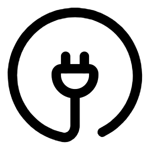 Plug Circle Icon from Solar Linear Set