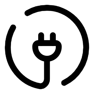 Plug Circle Icon from Solar Broken Set