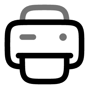 Printer 3 Icon from Solar Line Duotone Set
