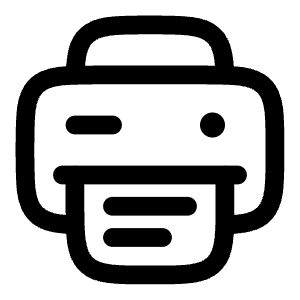Printer Icon from Solar Linear Set