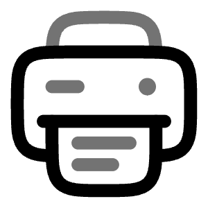 Printer Icon from Solar Line Duotone Set