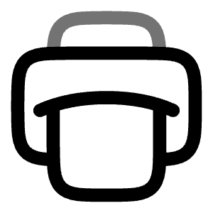 Printer Minimalistic Icon from Solar Line Duotone Set