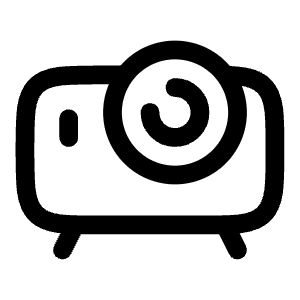 Projector Icon from Solar Linear Set
