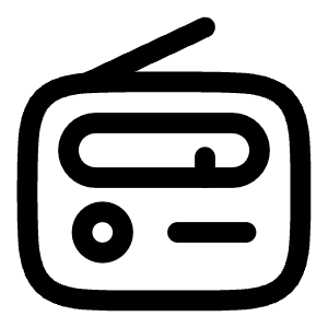 Radio Icon from Solar Linear Set