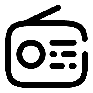 Radio Minimalistic Icon from Solar Broken Set