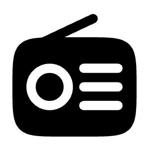 Radio Minimalistic Icon from Solar Bold Set