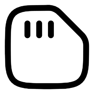 SD Card Icon from Solar Linear Set