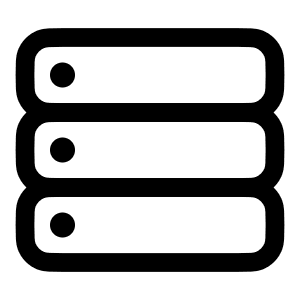 Server Minimalistic Icon from Solar Linear Set