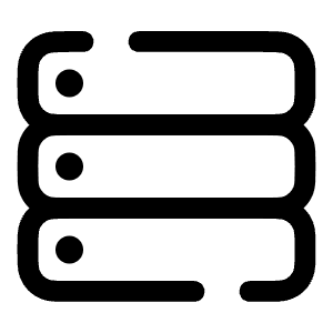 Server Minimalistic Icon from Solar Broken Set