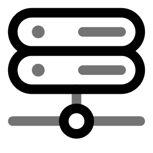 Server Path Icon from Solar Line Duotone Set