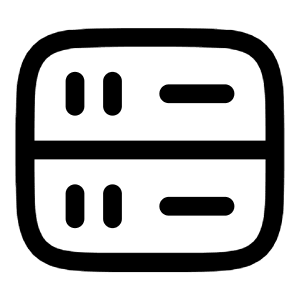 Server Square Icon from Solar Linear Set