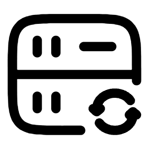 Server Square Update Icon from Solar Linear Set