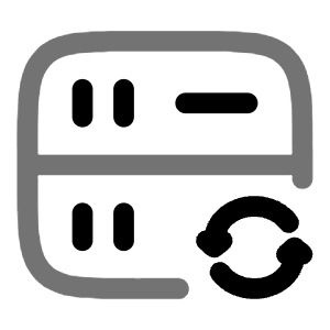 Server Square Update Icon from Solar Line Duotone Set