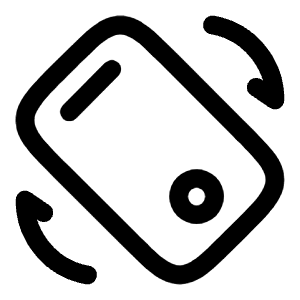 Smartphone Rotate 2 Icon from Solar Linear Set