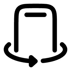 Smartphone Rotate Angle Icon from Solar Linear Set