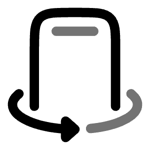 Smartphone Rotate Angle Icon from Solar Line Duotone Set