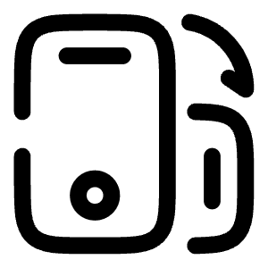 Smartphone Rotate Orientation Icon from Solar Broken Set