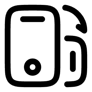 Smartphone Rotate Orientation Icon from Solar Linear Set