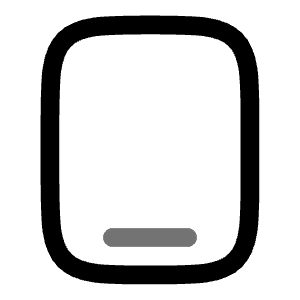 Smartphone Icon from Solar Line Duotone Set