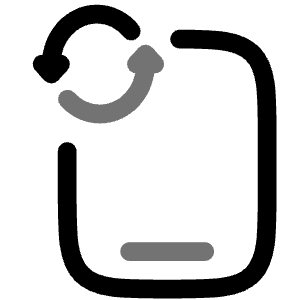 Smartphone Update Icon from Solar Line Duotone Set