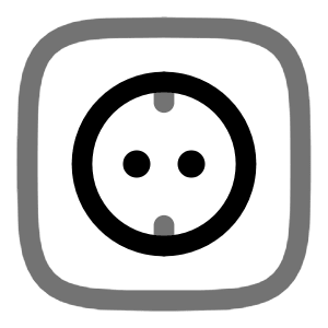Socket Icon from Solar Line Duotone Set