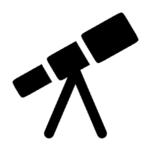 Telescope Icon from Solar Bold Set