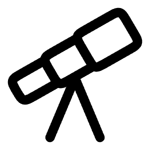 Telescope Icon from Solar Linear Set