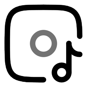 Turntable Music Note Icon from Solar Line Duotone Set