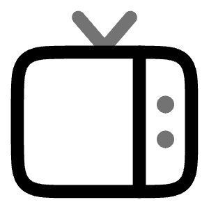 TV Icon from Solar Line Duotone Set