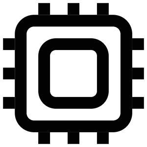 Computer Chip Icon from Atlas Line Set