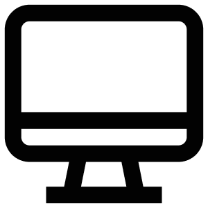 Computer Monitor Icon from Atlas Line Set
