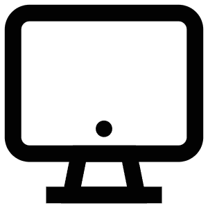 Computer Screen Icon from Atlas Line Set