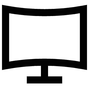 Curved Tv Icon from Atlas Line Set