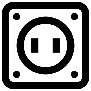 Electricity Socket Icon from Atlas Line Set