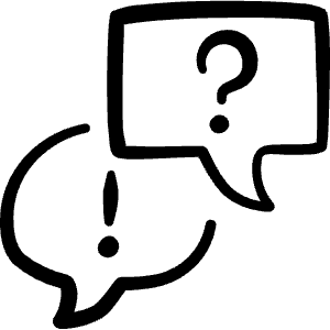 Conversation Question Warning 3 Icon from Freehand Line - Free Set