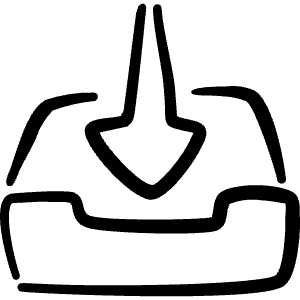 Drawer Download Icon from Freehand Line - Free Set