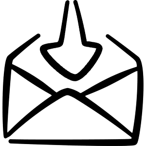 Email Action Download Icon from Freehand Line - Free Set