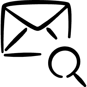 Email Action Search Icon from Freehand Line - Free Set