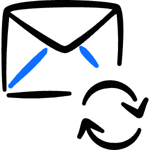 Email Action Sync 1 Icon from Freehand Duotone - Free Set