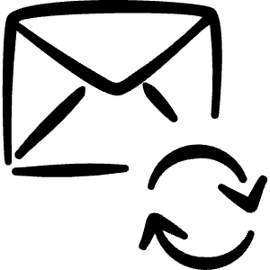 Email Action Sync 1 Icon from Freehand Line - Free Set