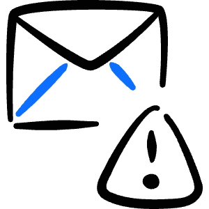 Email Action Warning Icon from Freehand Duotone - Free Set