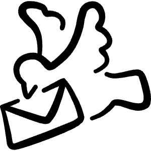 Envelope Pigeon Icon from Freehand Line - Free Set