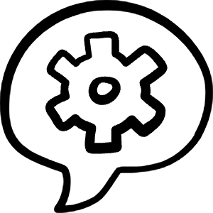 Messages Bubble Settings Icon from Freehand Line - Free Set