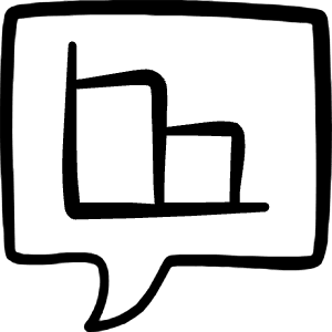 Messages Bubble Square Graph Icon from Freehand Line - Free Set
