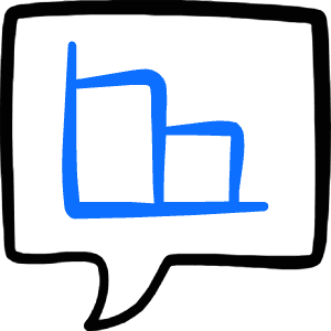Messages Bubble Square Graph Icon from Freehand Duotone - Free Set