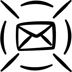 Read Email Target Icon from Freehand Line - Free Set