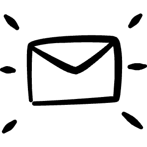 Send Email Pop Up Icon from Freehand Line - Free Set