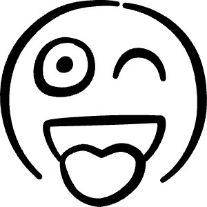 Smiley Crazy Icon from Freehand Line - Free Set