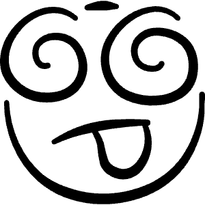 Smiley Dizzy Icon from Freehand Line - Free Set